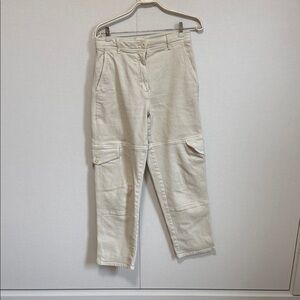 Aritzia Wilfred Free Cream Cargo Pants